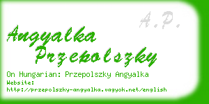angyalka przepolszky business card